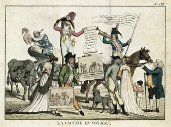Caricature Depicting Quack Doctors Offering Vaccines